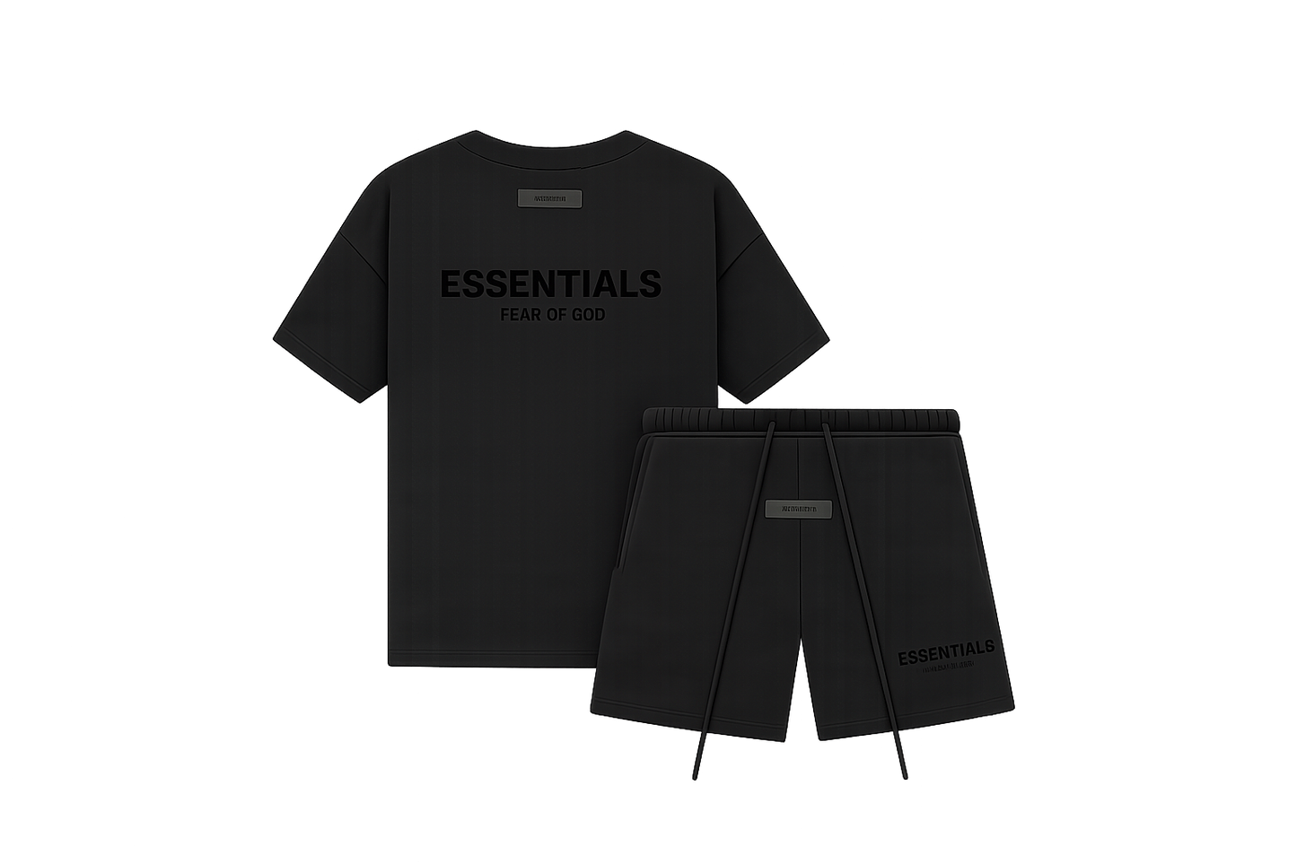 Fear of God Essentials SS22 Men's Black T-Shirt and Shorts Set